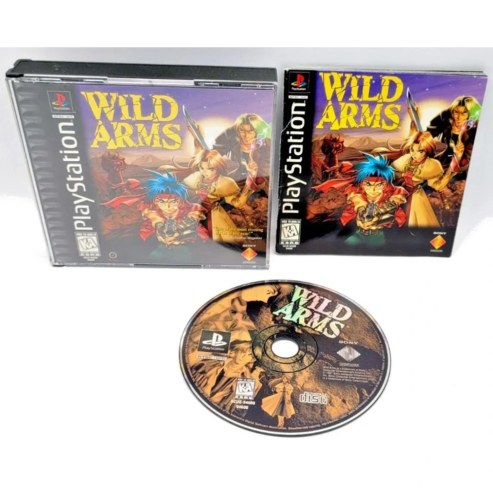 Wild Arms PS1 Sony PlayStation 1 Complete CIB Black Label COMPLETE IN BOX